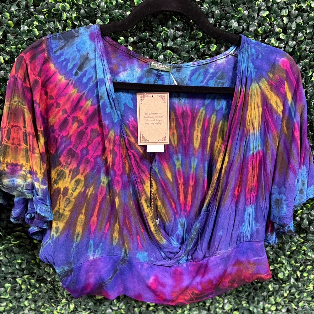 Kathmandu Vibrant Tie-Dye Women's Top crop Festival